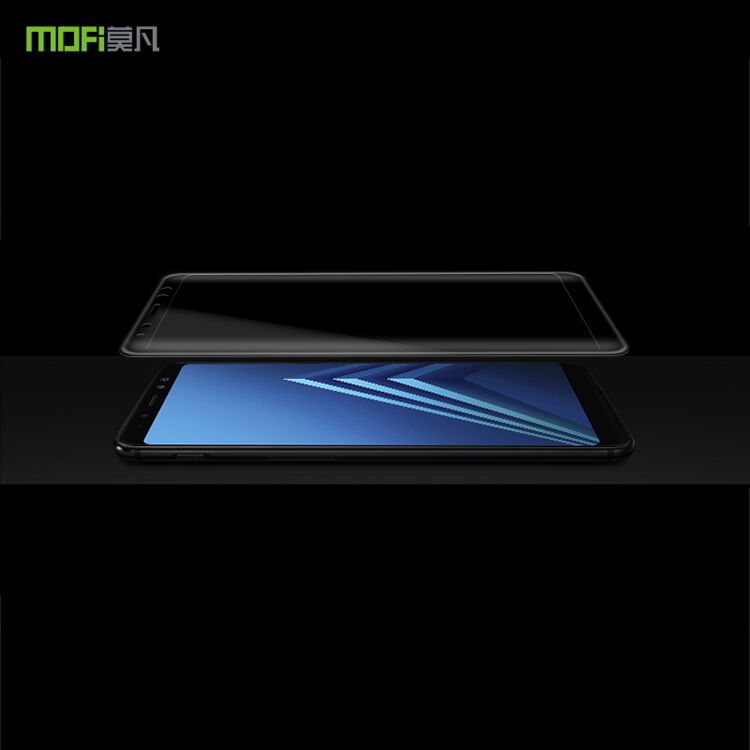 Mofi Tvrdené sklo 3D pre Samsung A8 Plus (2018) - čierne