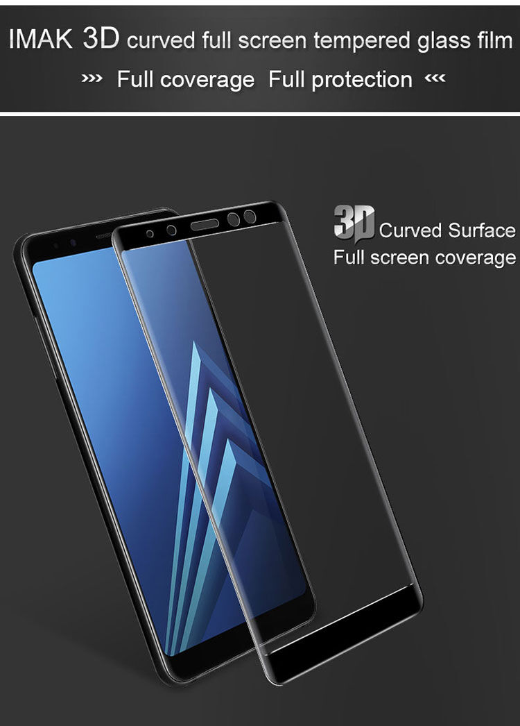 Imak Tvrdené sklo 3D pre Samsung Galaxy A8 (2018) - čierne