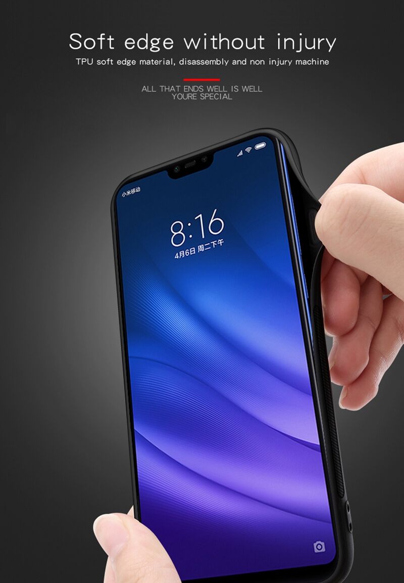 Mofi Protišmykový kryt pre Xiaomi Mi 8 Lite - modrý
