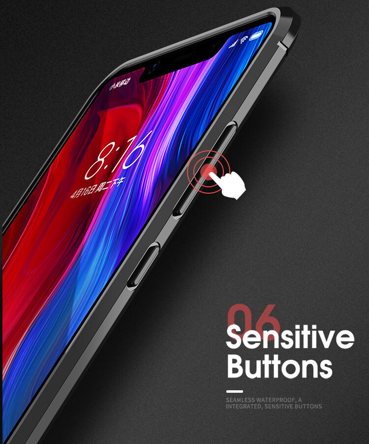 Ipaky plastový kryt s brúsenou textúrou pre Xiaomi Mi 8 - sivý