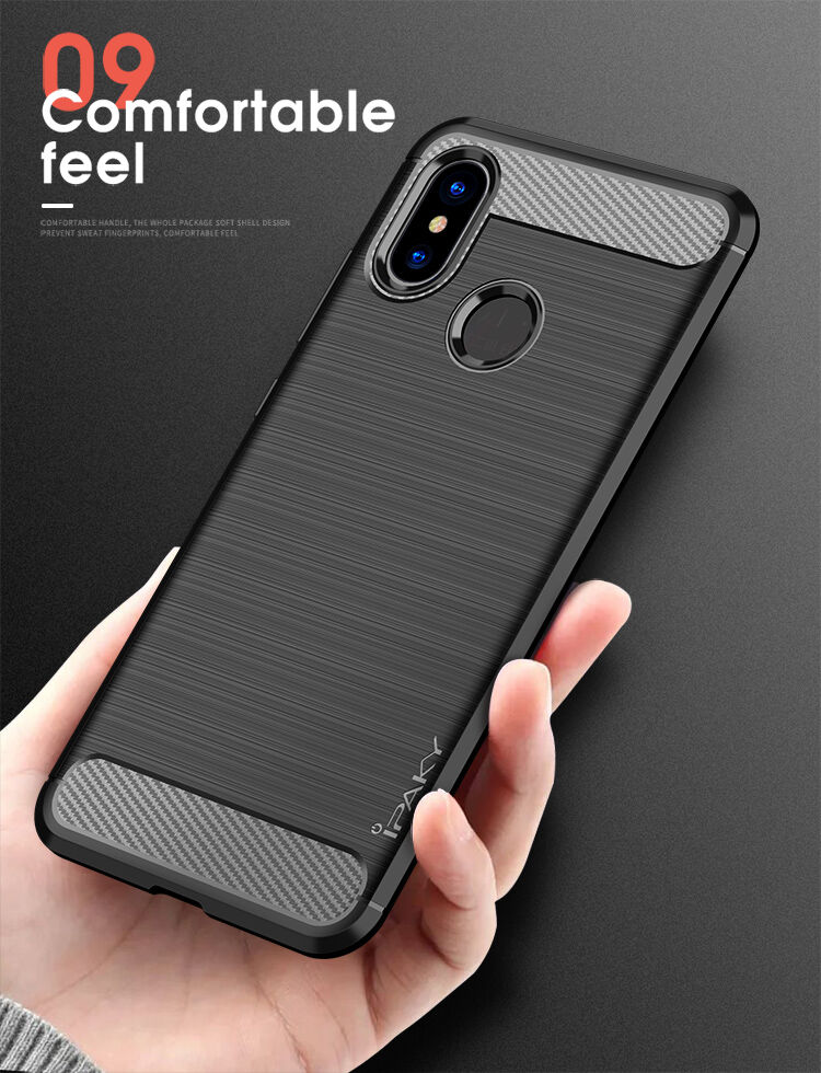 Ipaky plastový kryt s brúsenou textúrou pre Xiaomi Mi 8 - sivý