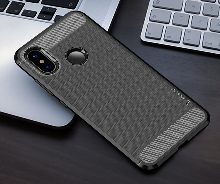 Ipaky plastový kryt s brúsenou textúrou pre Xiaomi Mi 8 - sivý