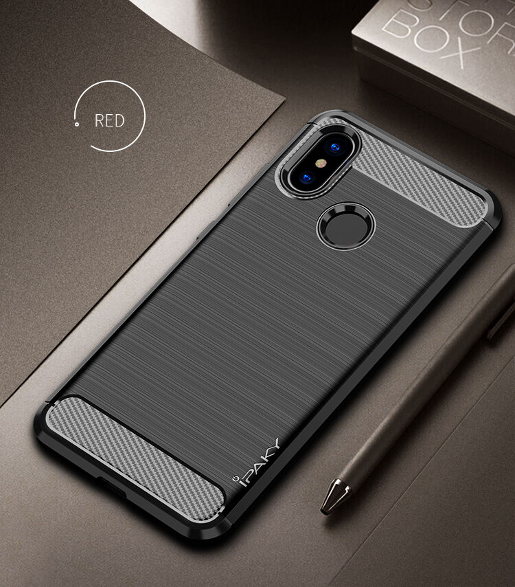 Ipaky plastový kryt s brúsenou textúrou pre Xiaomi Mi 8 - sivý