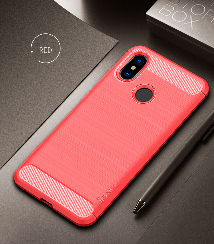 Ipaky plastový kryt s brúsenou textúrou pre Xiaomi Mi 8 - sivý