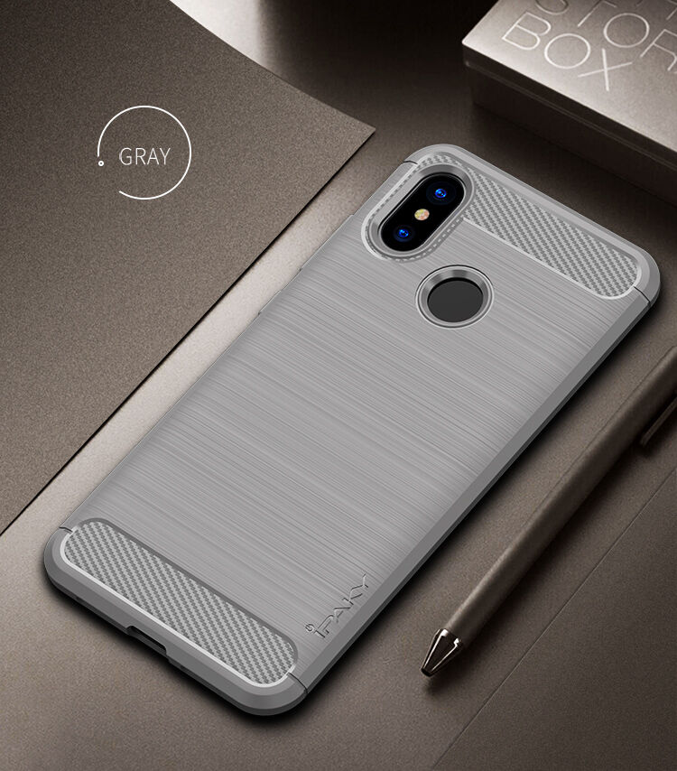 Ipaky plastový kryt s brúsenou textúrou pre Xiaomi Mi 8 - sivý