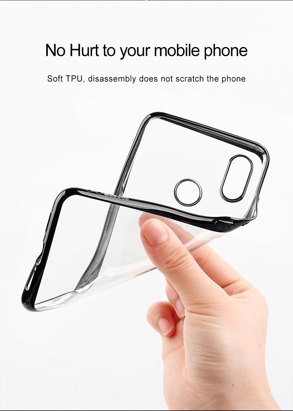 Baseus Shining číry kryt s rámčekom pre Xiaomi Mi 8 - zlatý
