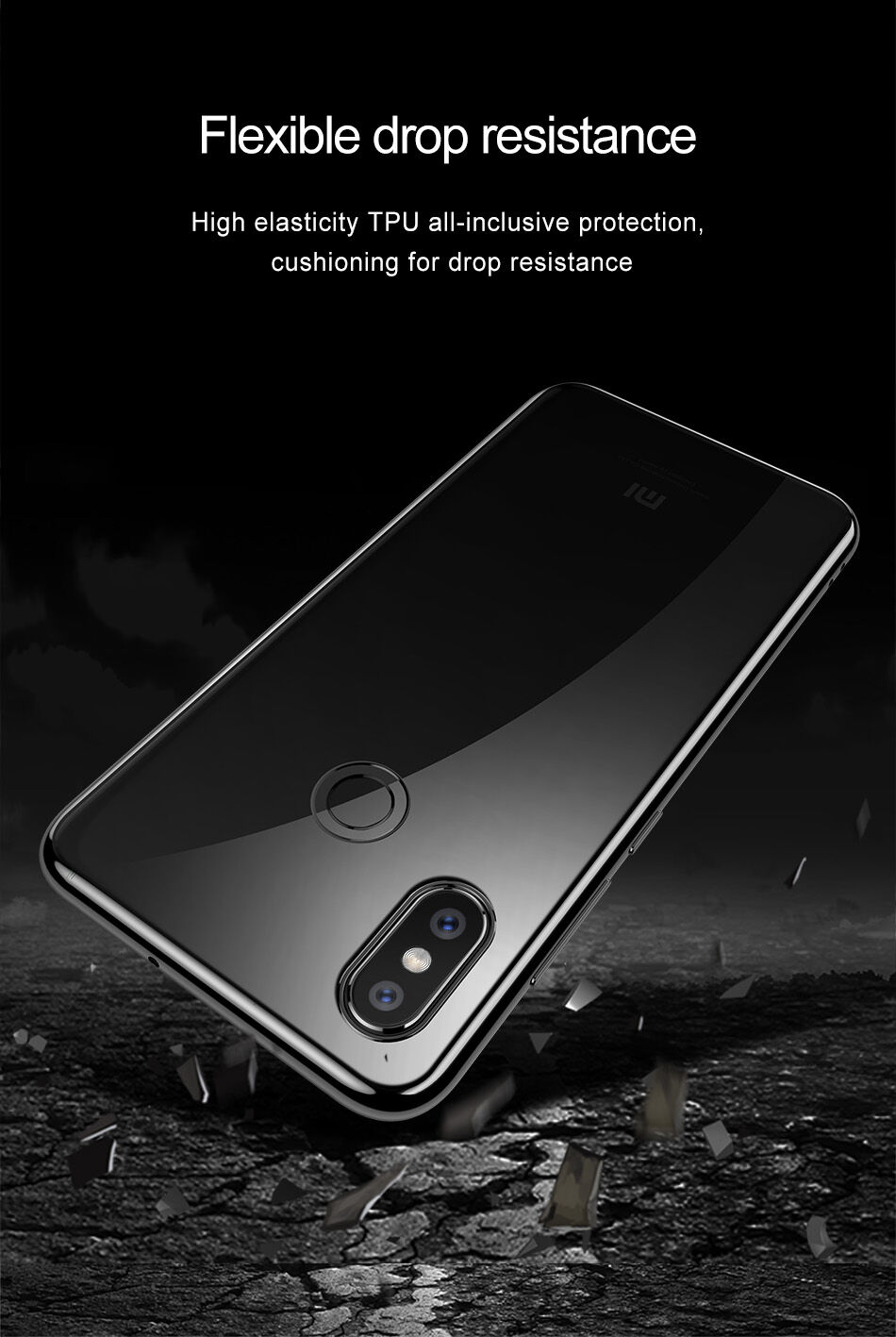 Baseus Shining číry kryt s rámčekom pre Xiaomi Mi 8 - zlatý