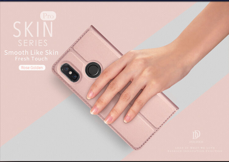 Dux Ducis Skin Pro kožené flipové puzdro pre Xiaomi Mi 8 - čierne