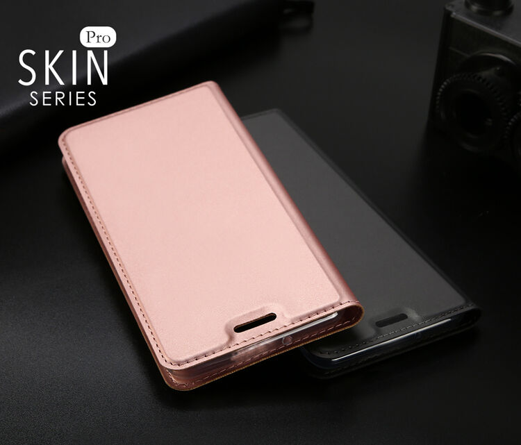 Dux Ducis Skin Pro kožené flipové puzdro pre Xiaomi Mi 8 - čierne