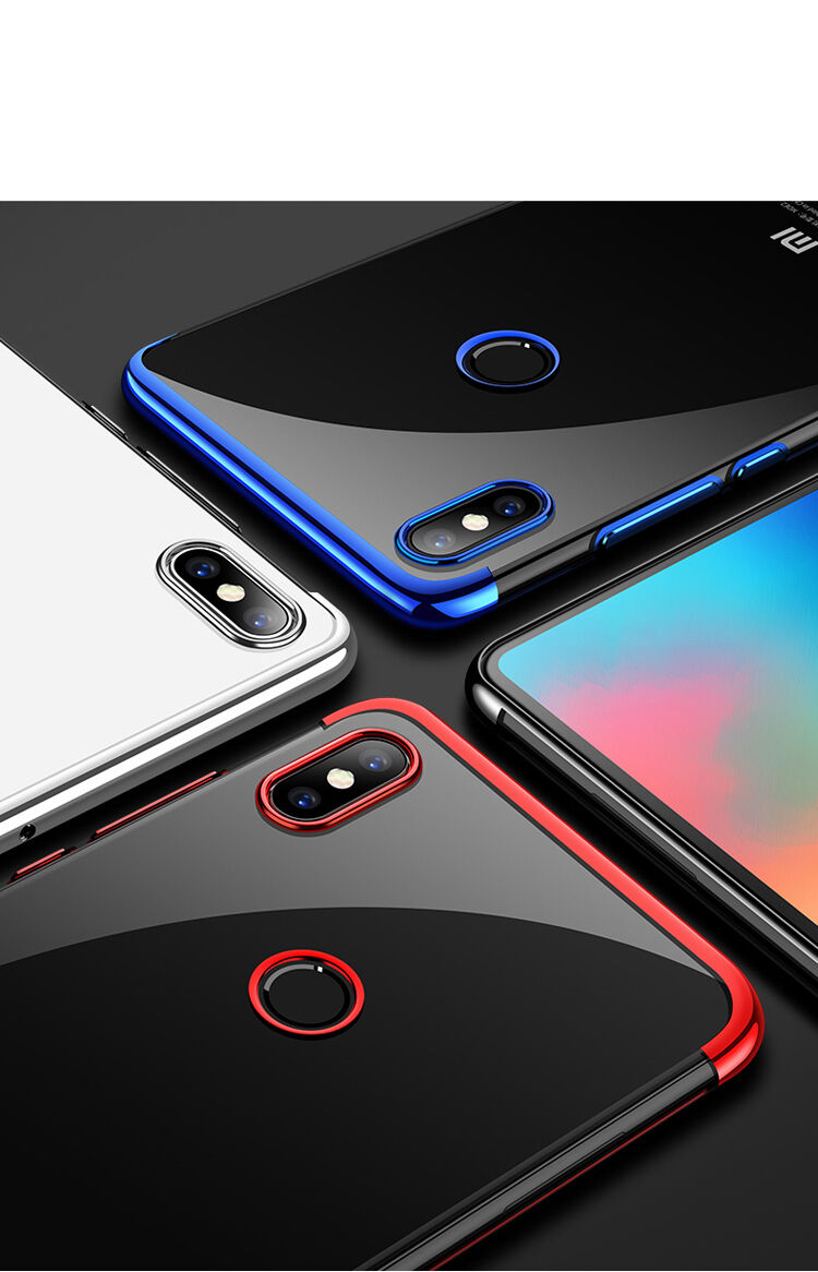 Cafele plastový kryt číry s rámčekom pre Xiaomi Mi 8 - modrý
