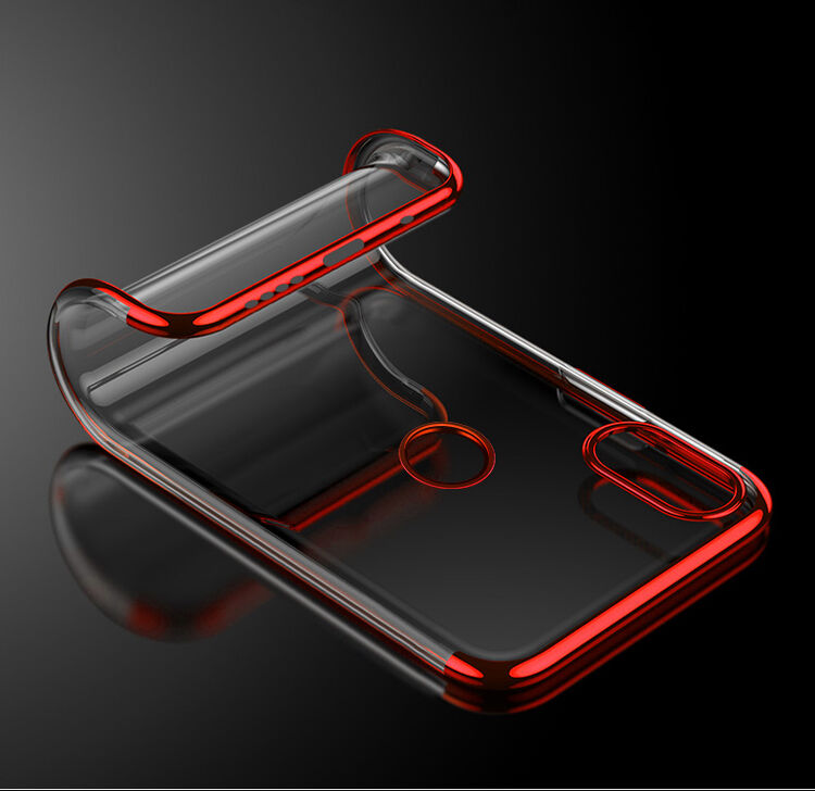 Cafele plastový kryt číry s rámčekom pre Xiaomi Mi 8 - modrý
