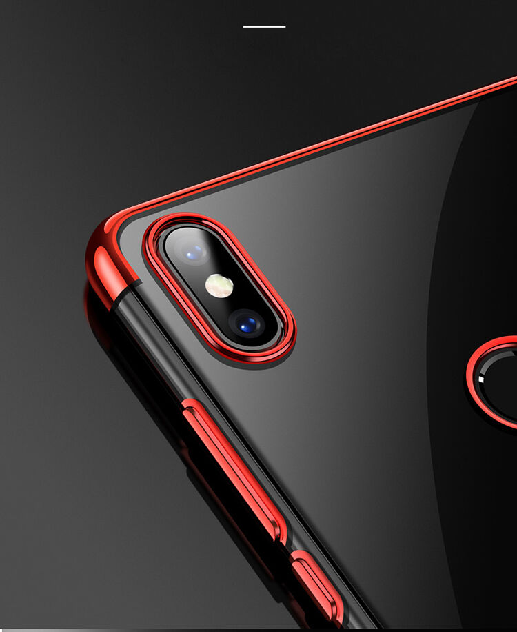 Cafele plastový kryt číry s rámčekom pre Xiaomi Mi 8 - modrý