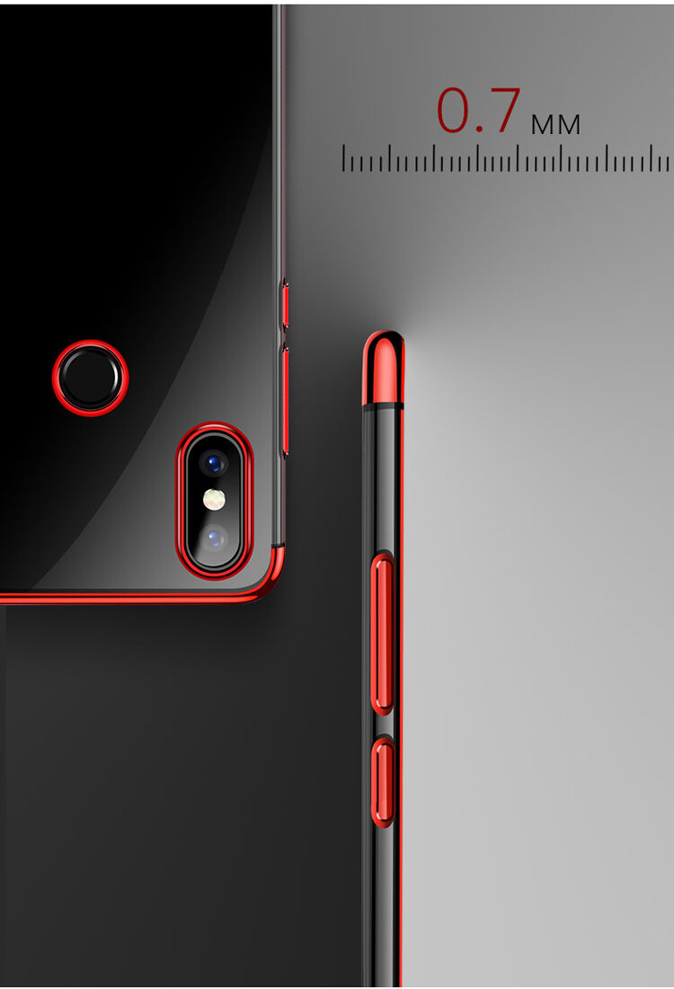 Cafele plastový kryt číry s rámčekom pre Xiaomi Mi 8 - modrý
