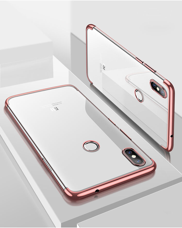 Cafele plastový kryt číry s rámčekom pre Xiaomi Mi 8 - modrý