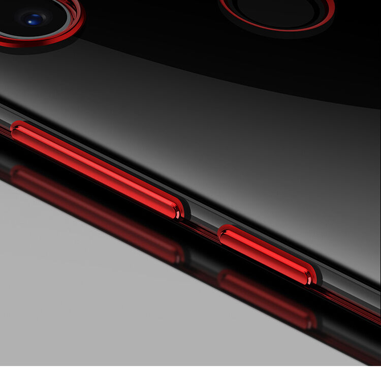 Cafele plastový kryt číry s rámčekom pre Xiaomi Mi 8 - strieborný
