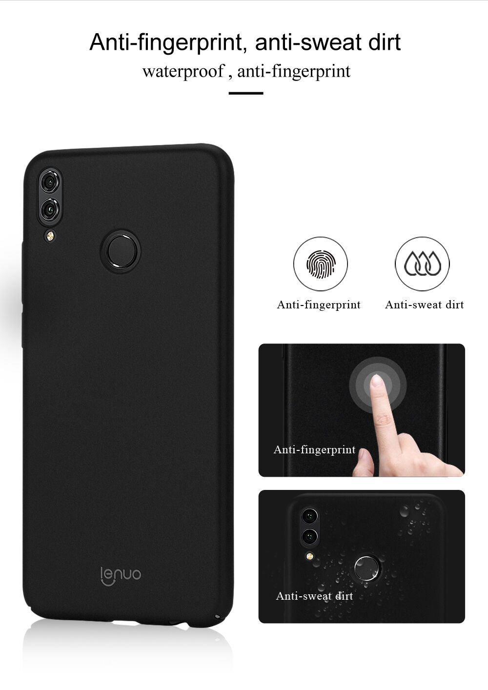 Lenuo Leshield plastový kryt pre Honor 8X - zlatý