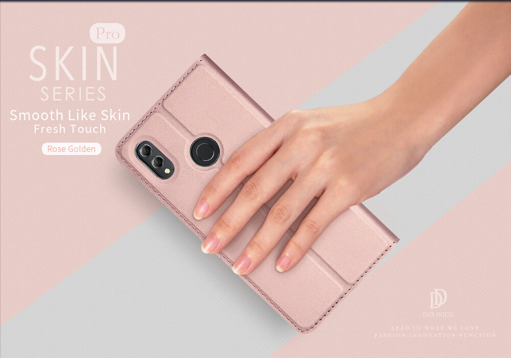 Dux Ducis Skin Pro kožené flipové puzdro pre Honor 8X - sivé