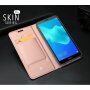 Dux Ducis Skin Pro kožené flipové puzdro pre Honor 7S - tmavomodré