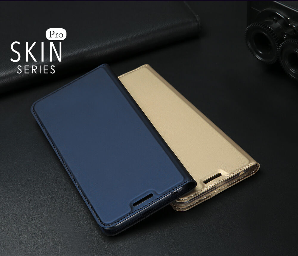 Dux Ducis Skin Pro kožené flipové puzdro pre Honor 7S - zlaté