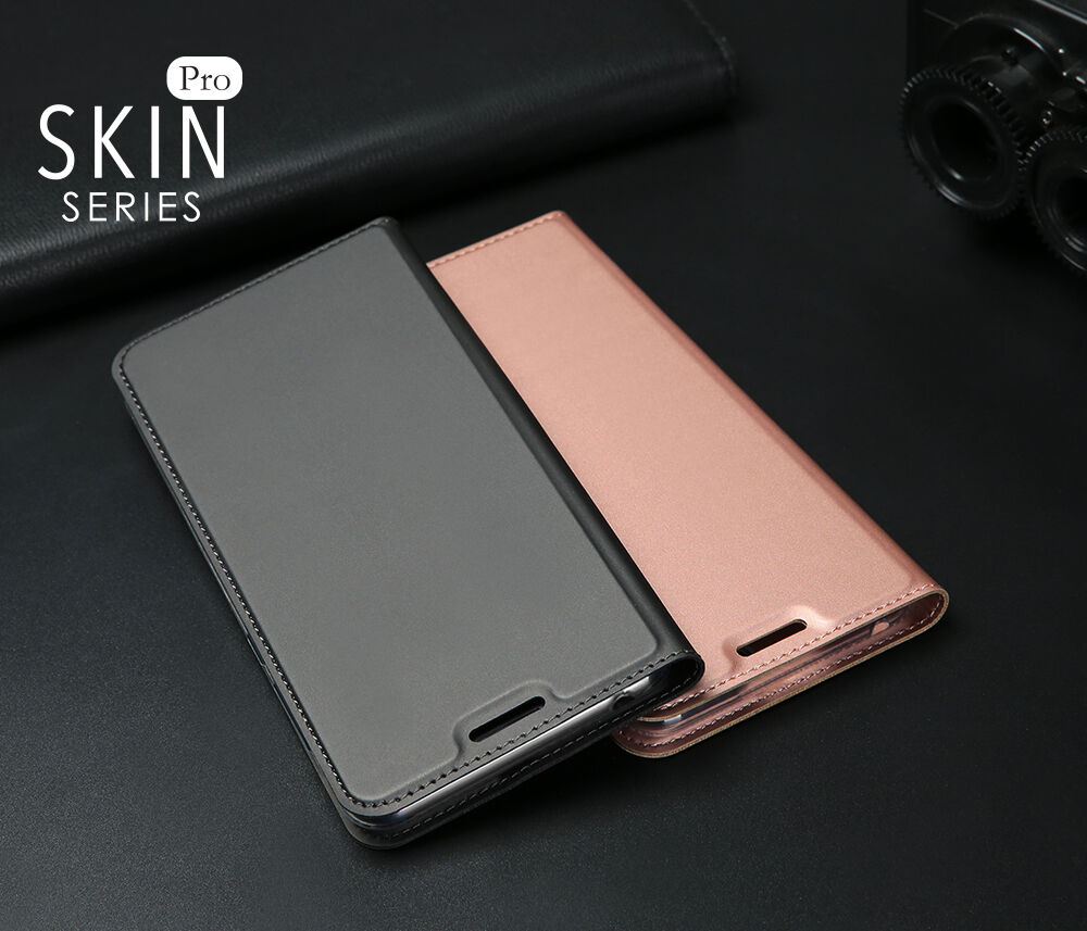 Dux Ducis Skin Pro kožené flipové puzdro pre Honor 7S - zlaté