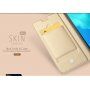 Dux Ducis Skin Pro kožené flipové puzdro pre Honor 7S - ružovo-zlaté