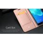 Dux Ducis Skin Pro kožené flipové puzdro pre Honor 7S - ružovo-zlaté