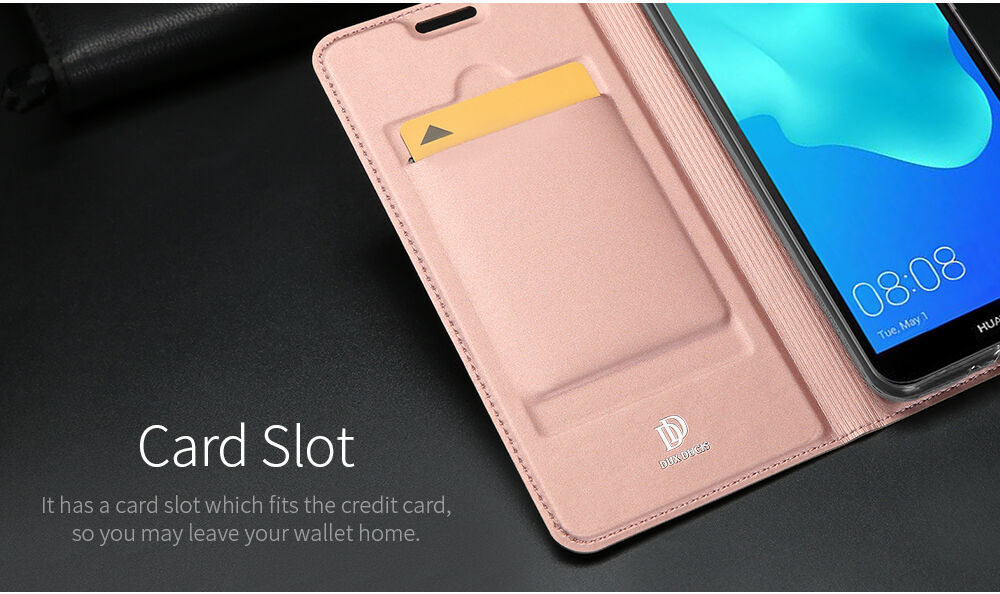 Dux Ducis Skin Pro kožené flipové puzdro pre Honor 7S - sivé
