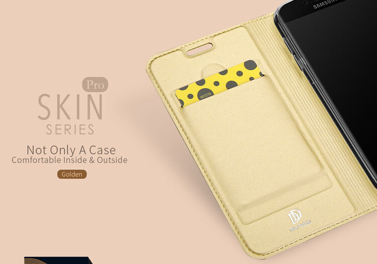 Dux Ducis Skin Pro flipové puzdro pre Samsung Galaxy J5 (2017) - ružovo-zlaté