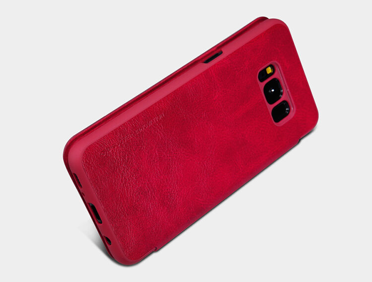 Nillkin Qin Kožené flipové puzdro pre Samsung Galaxy S8 - hnedé