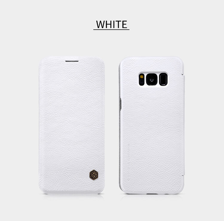 Nillkin Qin Kožené flipové puzdro pre Samsung Galaxy S8 - hnedé