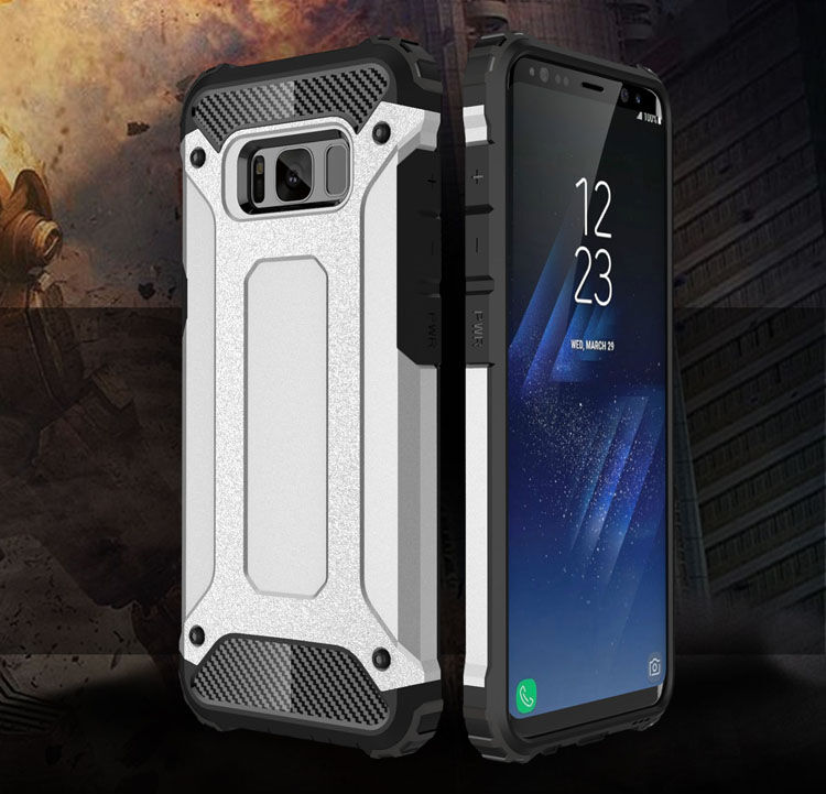 Superodolný kryt Armor pre Samsung Galaxy S8 Plus - strieborný