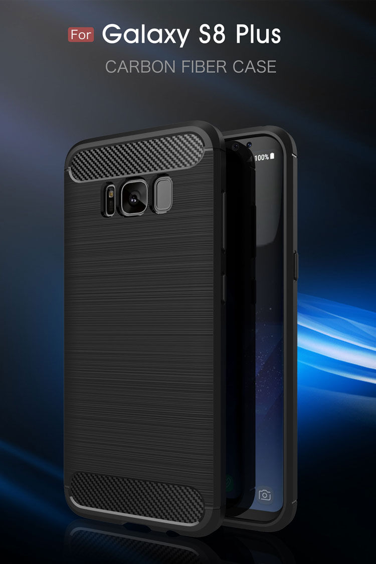 Plastový kryt s brúsenou textúrou pre Samsung Galaxy S8 Plus - červený
