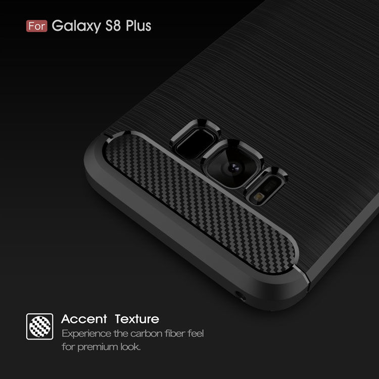 Plastový kryt s brúsenou textúrou pre Samsung Galaxy S8 Plus - červený