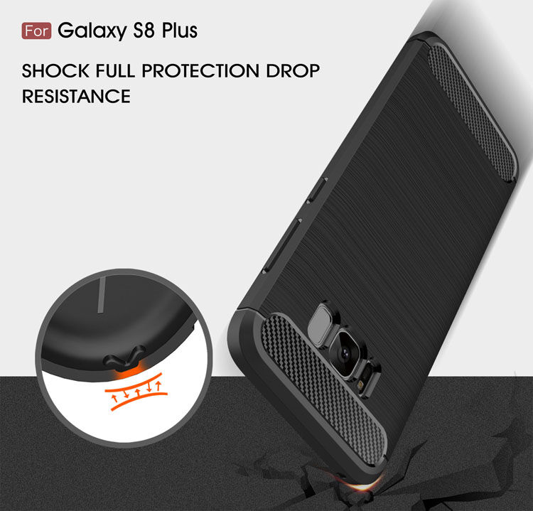 Plastový kryt s brúsenou textúrou pre Samsung Galaxy S8 Plus - červený