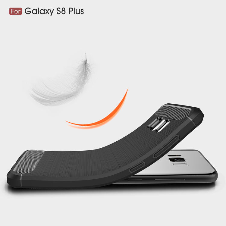 Plastový kryt s brúsenou textúrou pre Samsung Galaxy S8 Plus - červený