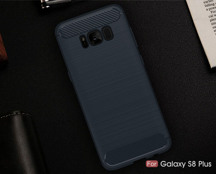 Plastový kryt s brúsenou textúrou pre Samsung Galaxy S8 Plus - červený