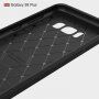 Plastový kryt s brúsenou textúrou pre Samsung Galaxy S8 Plus - čierny