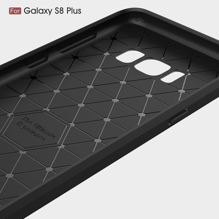 Plastový kryt s brúsenou textúrou pre Samsung Galaxy S8 Plus - čierny