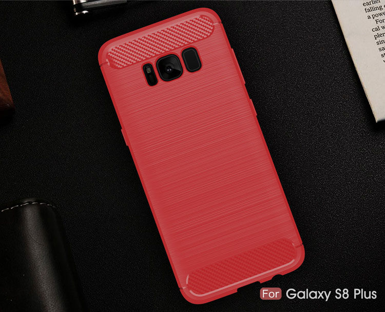 Plastový kryt s brúsenou textúrou pre Samsung Galaxy S8 Plus - čierny