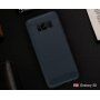 Plastový kryt s brúsenou textúrou pre Samsung Galaxy S8 - tmavomodrý