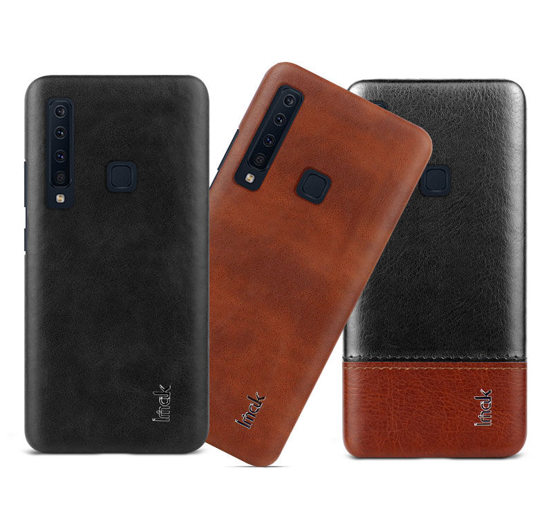 Imak Ruiyi kožený kryt pre Samsung Galaxy A9 (2018) - hnedý