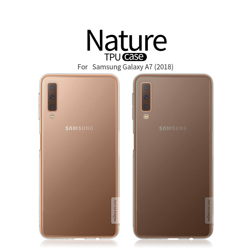 Nillkin Nature Plastový kryt pre Samsung Galaxy A7 (2018) - sivý