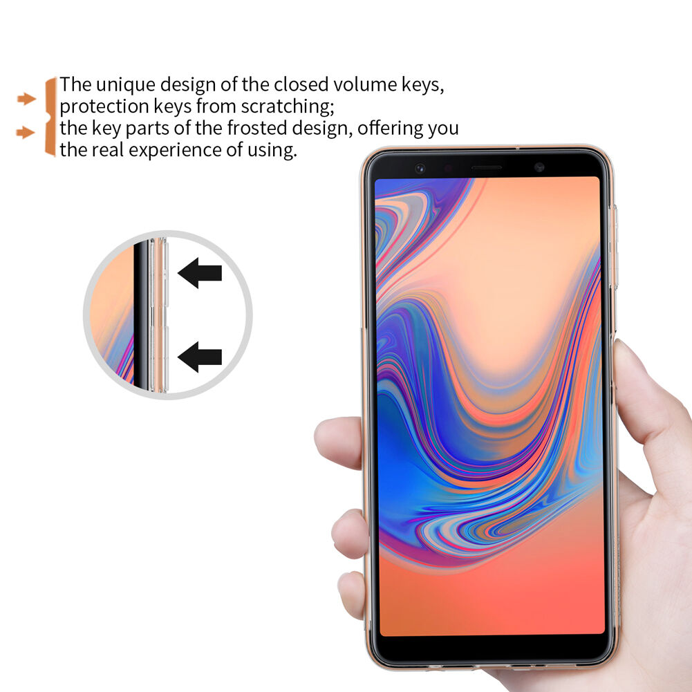 Nillkin Nature Plastový kryt pre Samsung Galaxy A7 (2018) - sivý