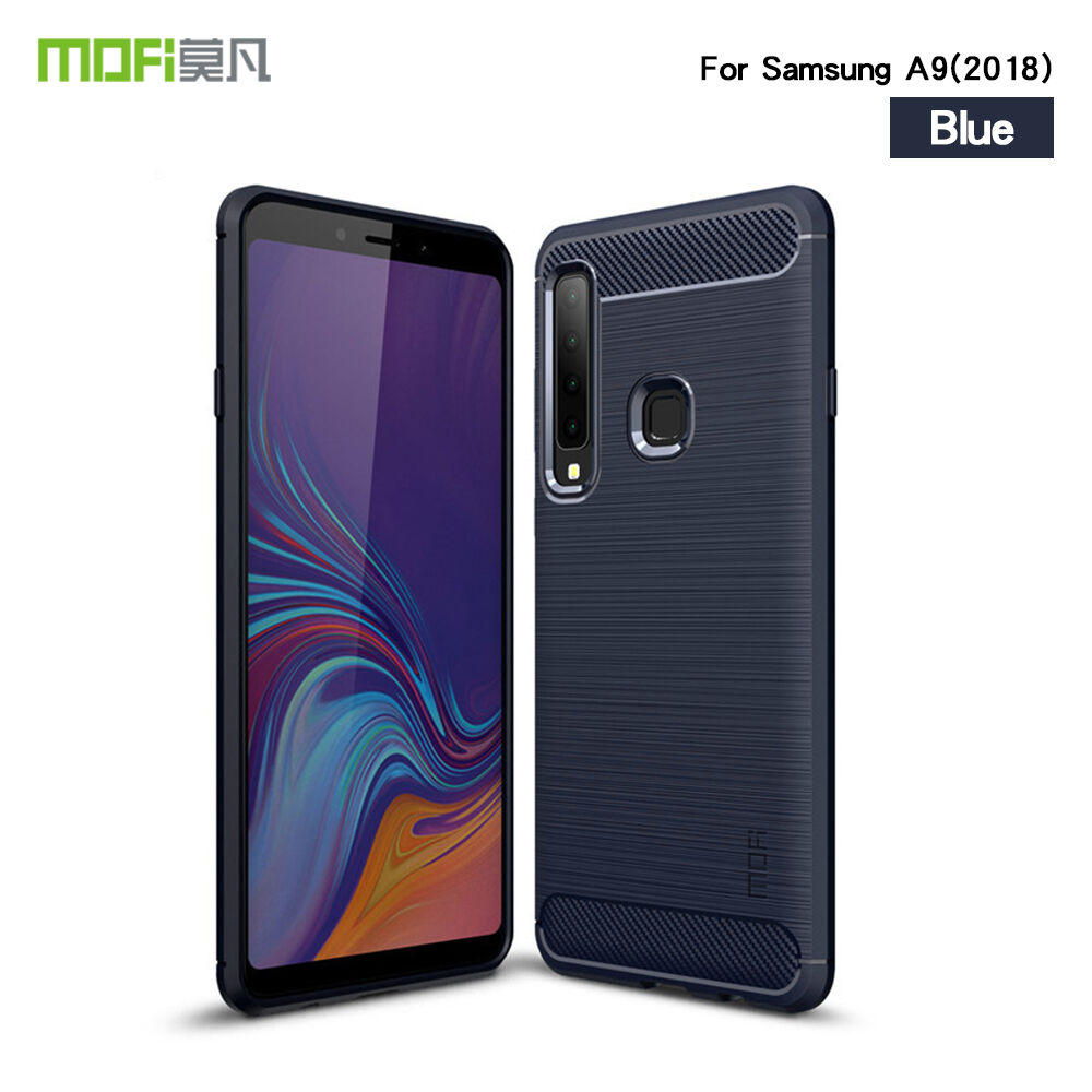 Mofi Plastový kryt s brúsenou textúrou pre Samsung Galaxy A9 (2018) - sivý