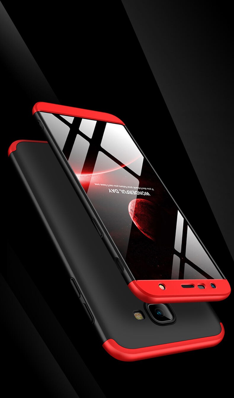 Gkk Odolný kryt pre Samsung Galaxy J4 Plus - červenočierny