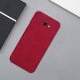 Nillkin Qin Kožené flipové puzdro pre Samsung Galaxy J4 Plus - hnedé