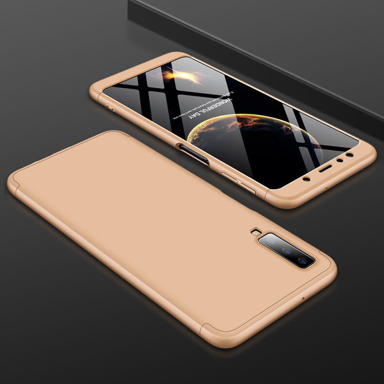Gkk Odolný kryt pre Samsung Galaxy A7 (2018) - zlatoružový