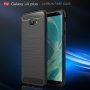 Plastový kryt s brúsenou textúrou pre Samsung Galaxy J4 Plus - sivý
