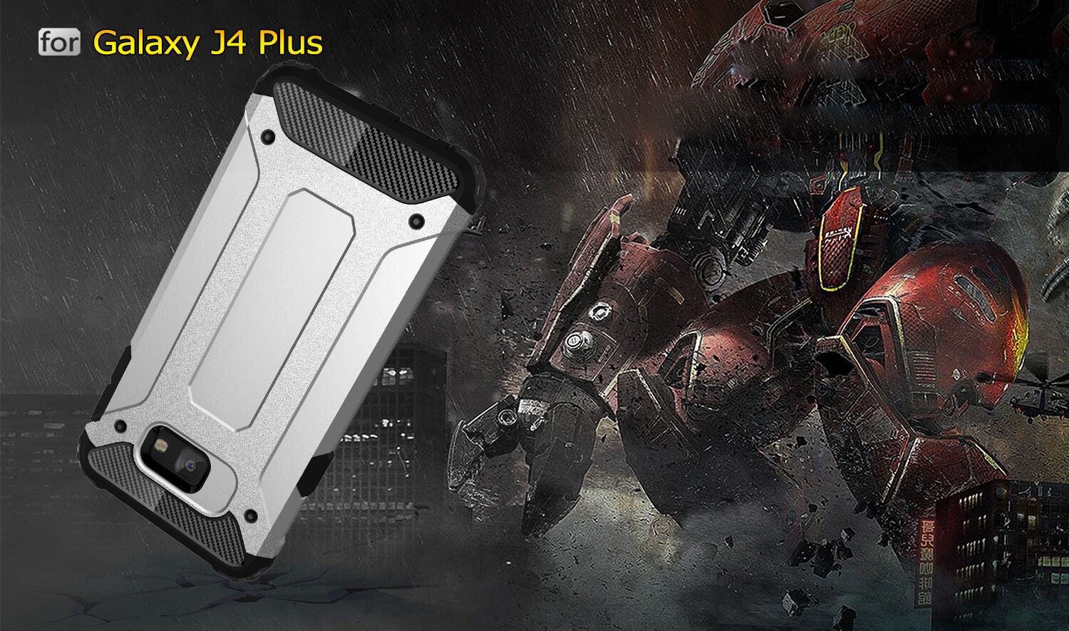 Superodolný kryt Armor pre Samsung Galaxy J4 Plus - zlatý