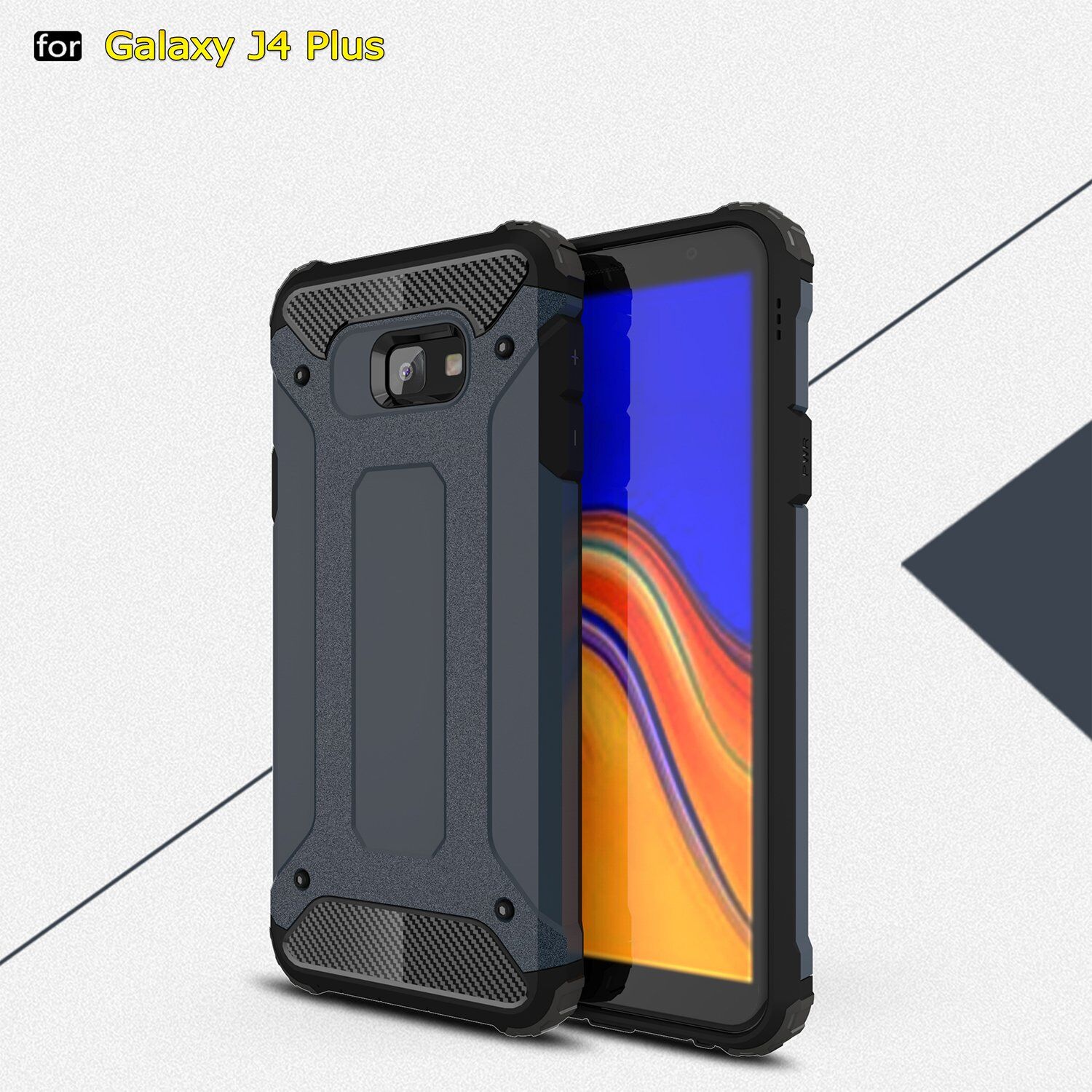 Superodolný kryt Armor pre Samsung Galaxy J4 Plus - zlatý